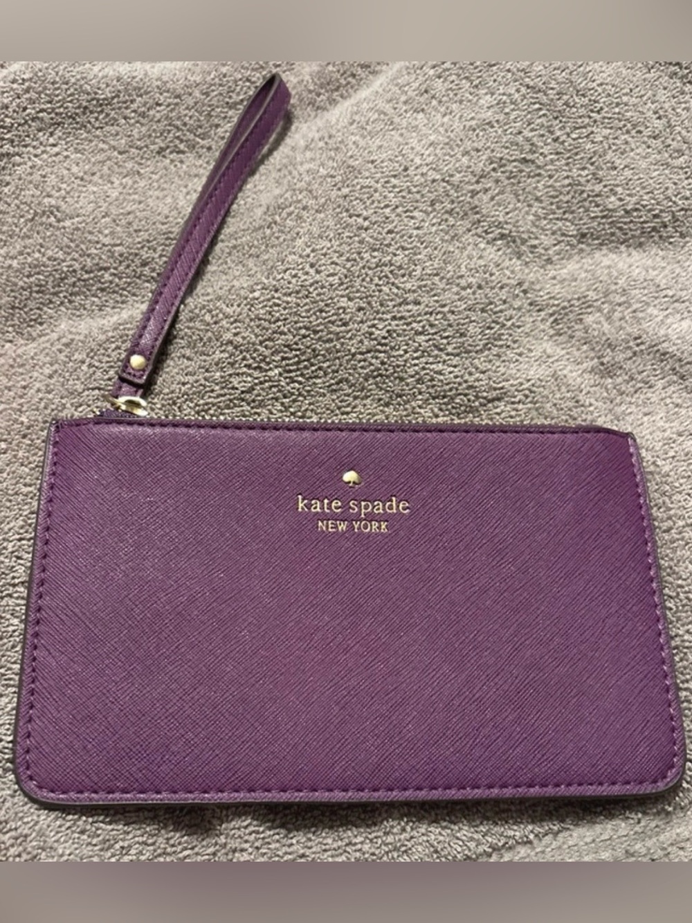 Kate Spade Purple Saffiano Wristlet Clutch